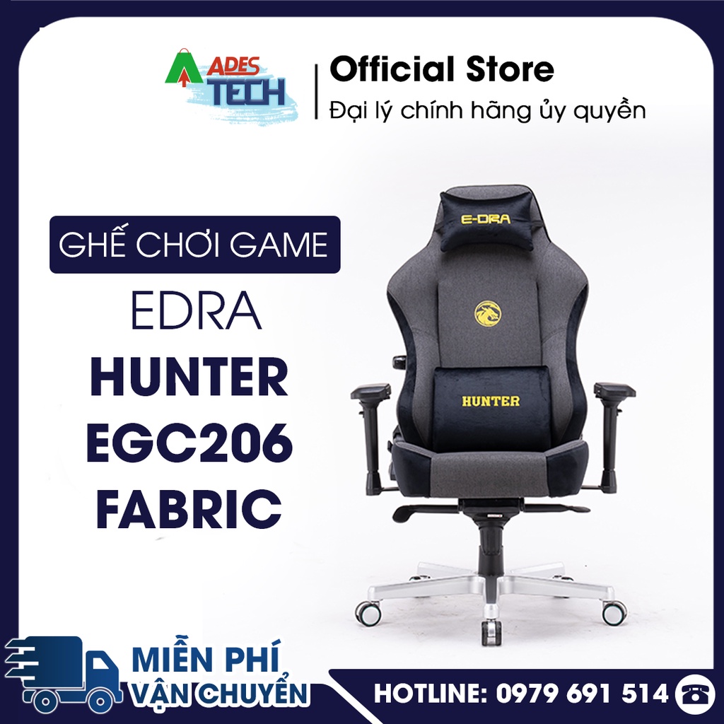 Ghế chơi game EDRA Hunter EGC206 Fabric - HÀNG CHÍNH HÃNG NEW 2022 - Hành trình trở thành game thủ