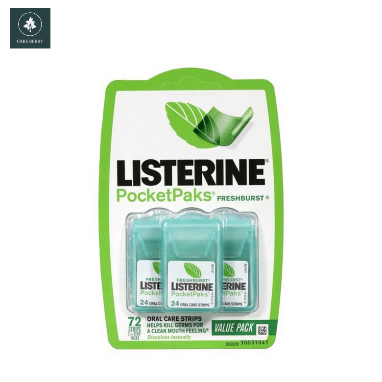 Miếng ngậm thơm miệng Listerine Pocketpaks 72 miếng