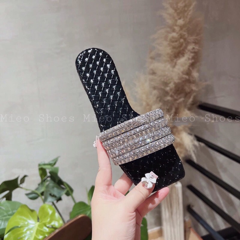 DÉP 4 QUAI ĐÁ VUÔNG NHỎ MIEO SHOES ( D1301 D1302 D1303 D1304 )