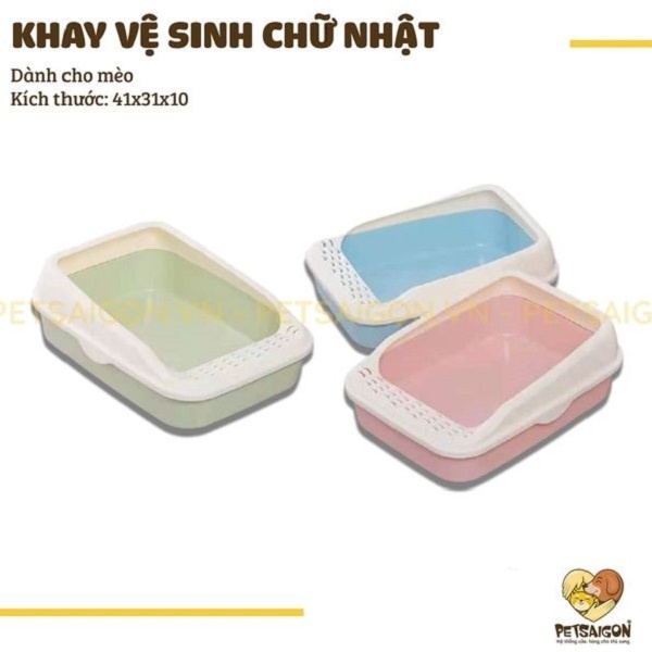 KHAY VỆ SINH CHỮ NHẬT CHO MÈO