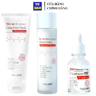 Bộ 3 Sản Phẩm Dưỡng Trắng Da 7DAY Angel's Liquid Whitening Program Gutathione 700V ( Toner & Serum & Sữa Rửa Mặt )