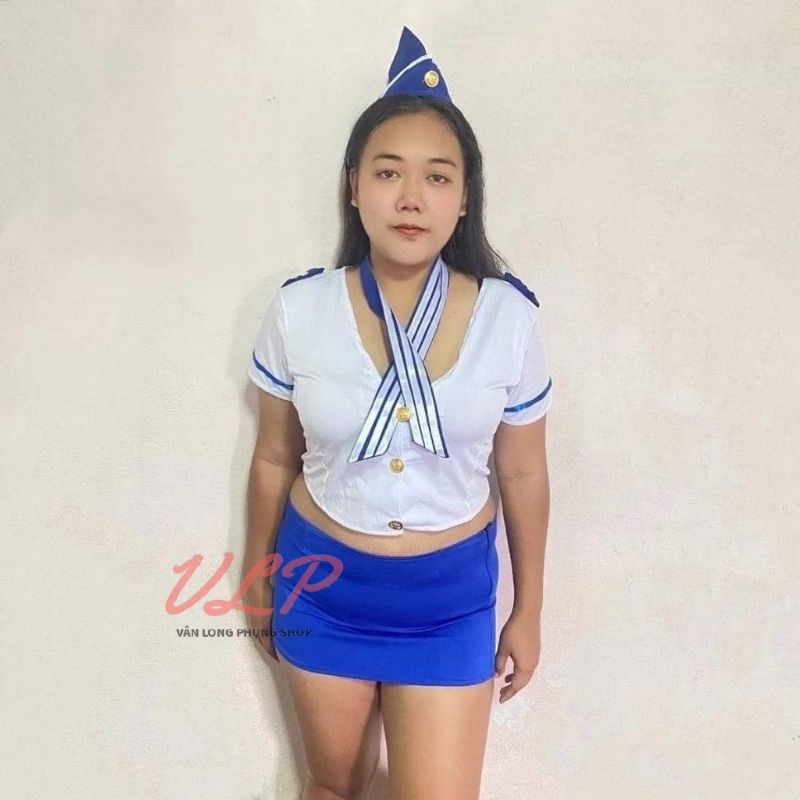 [BIGSIZE_90KG]_DN31_Set bộ cosplay tiếp viên hàng không
