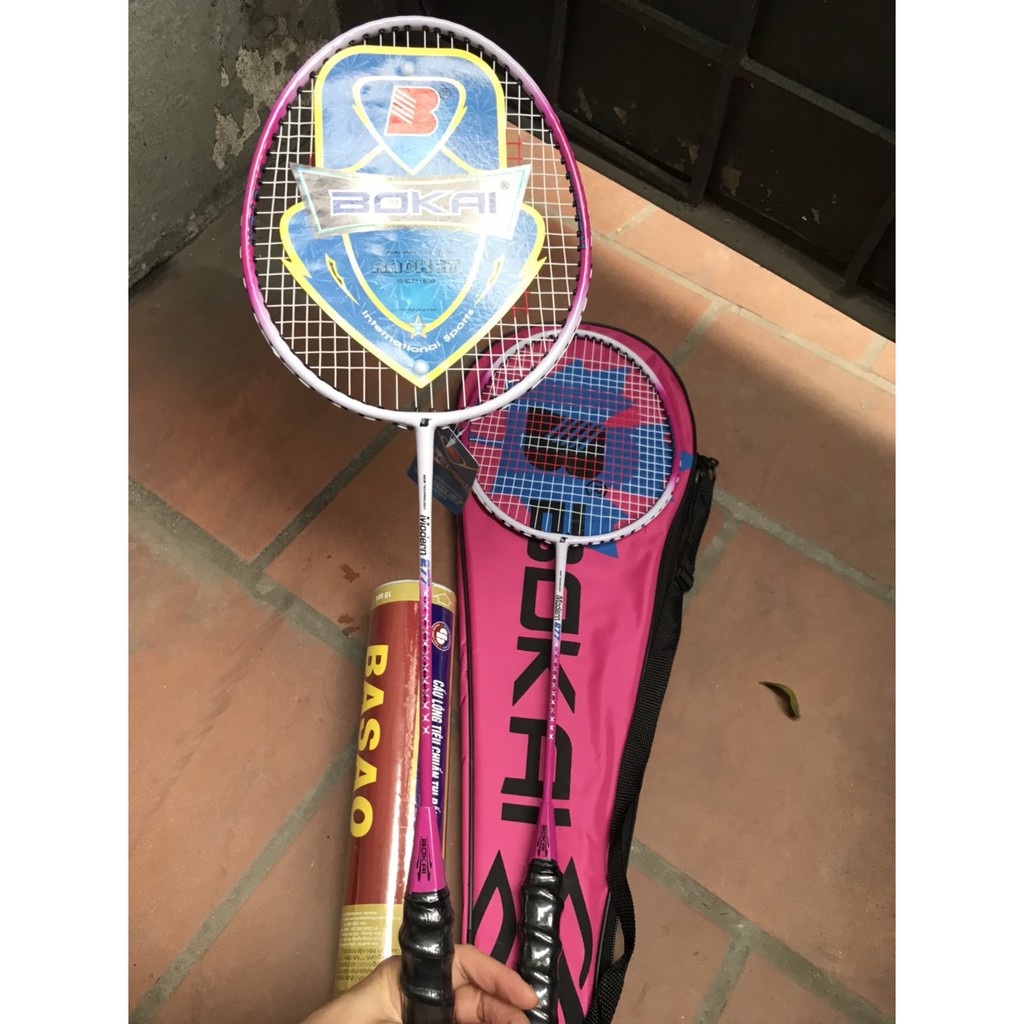 Combo bộ 2 cây Vợt Cầu Lông Bokai 277 chính hãng tặng ngay hộp Cầu Ba Sao 10 quả