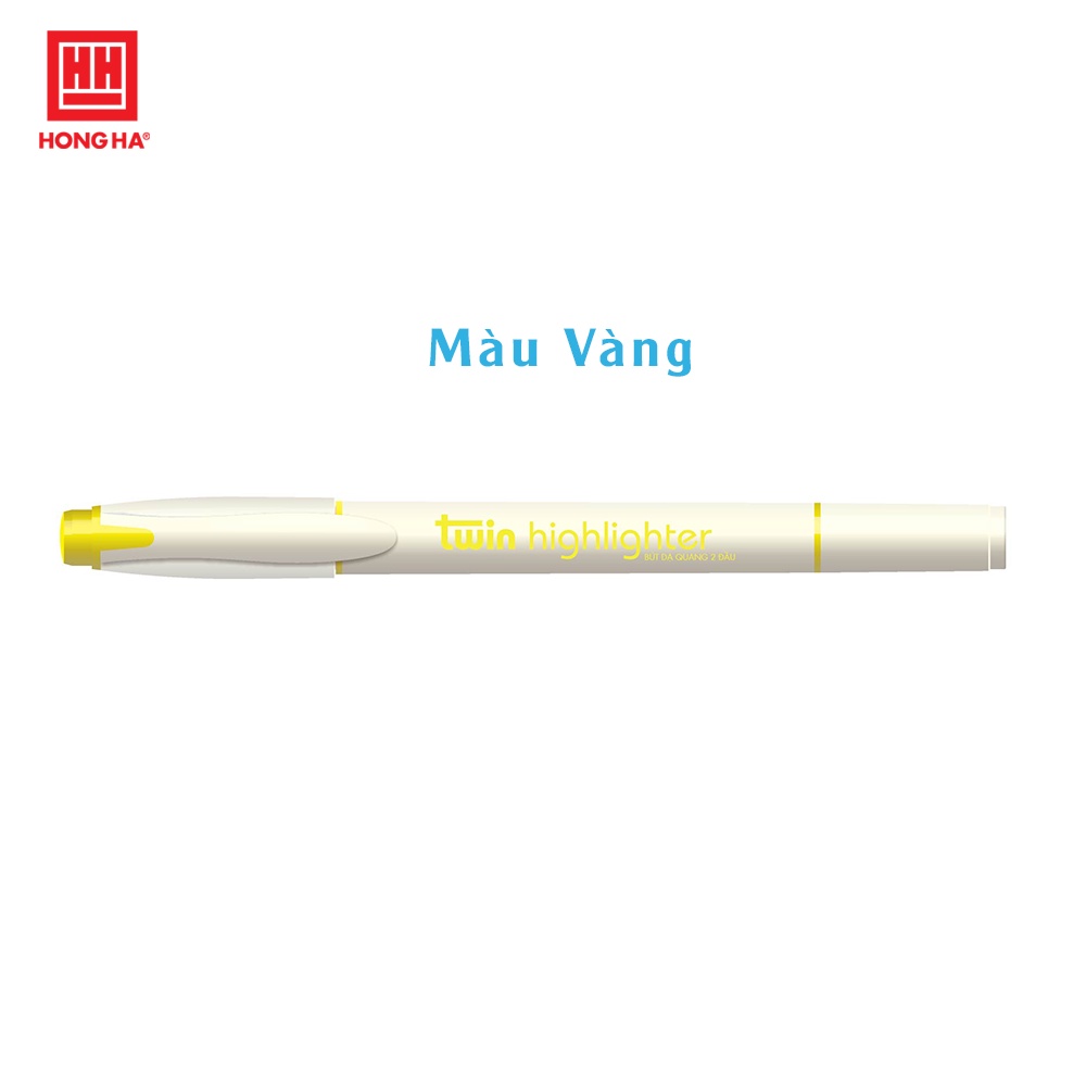 Bút highlight dạ quang nhớ dòng 2 đầu Hồng Hà - 5 màu tươi sáng - 6690