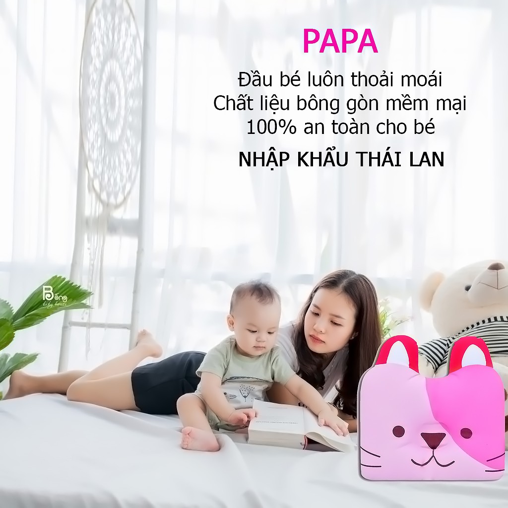 Gối cho bé PAPA gối nằm hình cáo loại tốt nhập khẩu từ Thái Lan PR04A-CAO