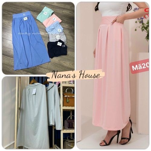 Chân Váy Quây Chống Nắng Mùa Hè Nữ  Nana's House - FREESHIP  Váy dáng dài chất thun chống nắng và tia UV siêu nhẹ