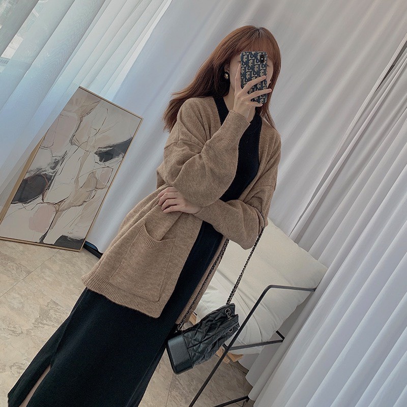 [MUA 1 ĐƯỢC 2] SET ÁO KHOÁC LEN DÀY MIX VÁY TĂM LEN HOT HIT CẬP BẾN | BigBuy360 - bigbuy360.vn