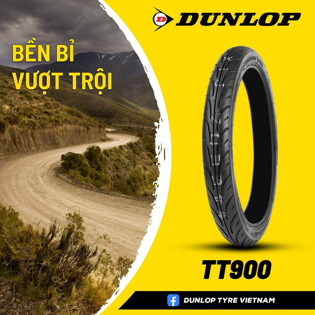 Vỏ lốp xe máy Dunlop TT900 Thái Lan chữ vàng đủ size xe số 60/80-17 - 70/80-17 Lốp xài ruột TT