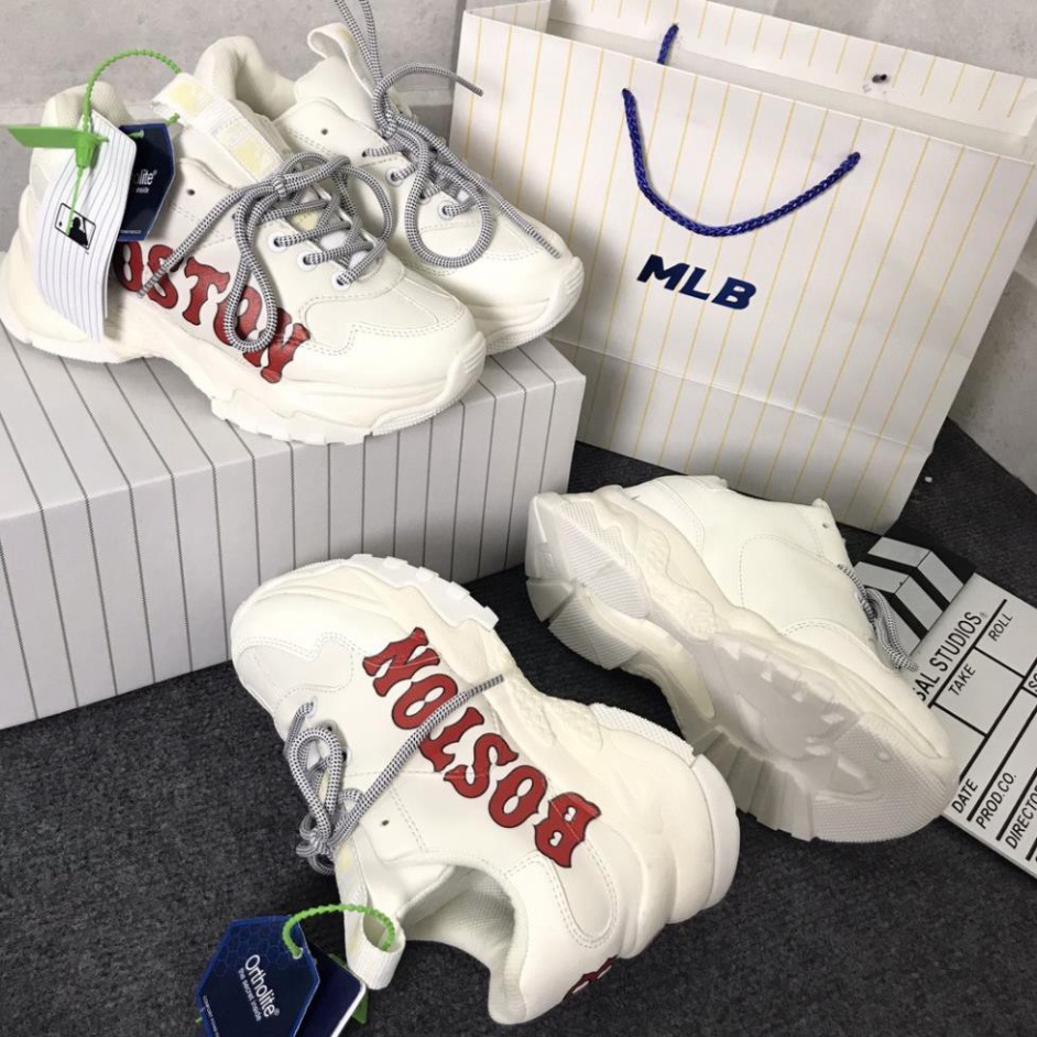 Giày Sneaker Mlb Boston, Giày Thể Thao Boston Da Bò Cao Cấp Đế Cao Tăng Chiều Cao Hot Trend 2021 - LuxurySneaker | BigBuy360 - bigbuy360.vn