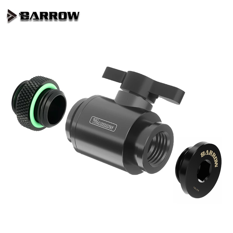Bộ công tắc van nước Barrow Công tắc + Phích cắm + Đầu nối nam sang nam Đầu nối bộ làm mát nước chủ đề G1 / 4 bên trong TLQFS-V1