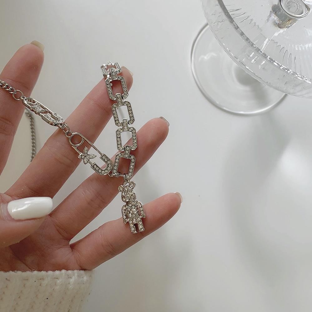 Vanes1 Dây Chuyền Hợp Kim Lấp Lánh Phong Cách Hàn Quốc Cho Nữ|Dây Xích Nối Cuba Chuyên Dụng Chất Lượng Cao