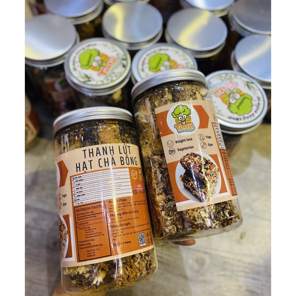 Thanh ngũ cốc gạo lứt hạt chà bông Tastii phù hợp ăn kiêng giảm cân bữa phụ