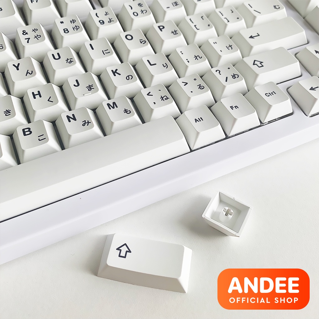 Keycap nút bàn phím Minimalist BOW dyesub PBT màu đẹp 125 nút dành cho bàn phím cơ