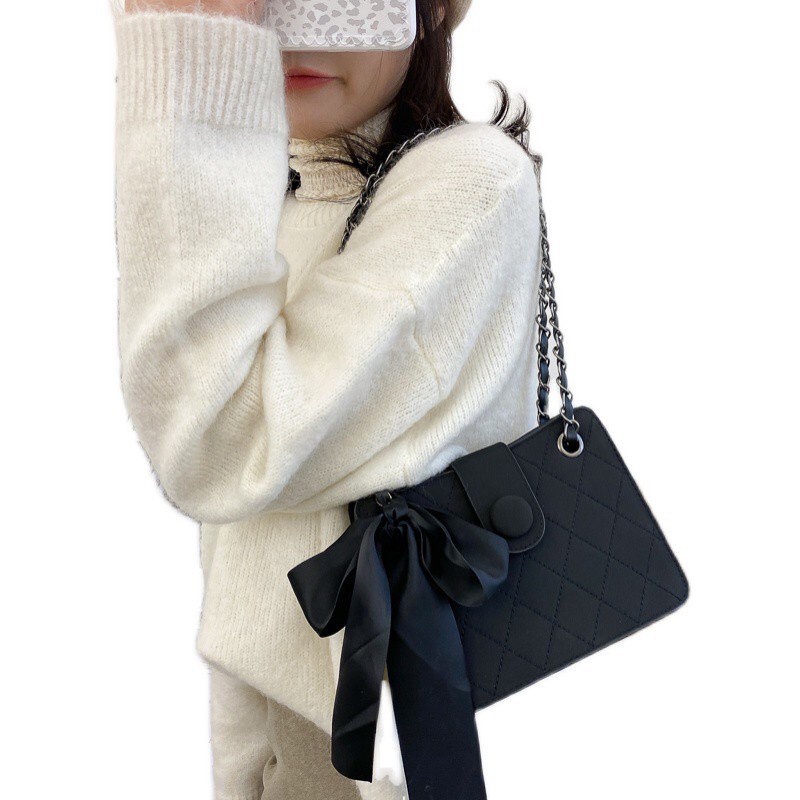 Túi đeo vai công sở buộc nơ thời trang nữ siêu hot 2021 ❤❤❤ Freeship