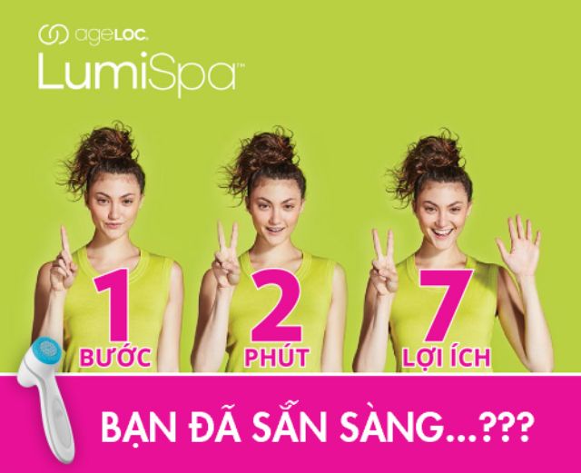 (Hàng Công ty- Có Bảo Hành) Máy Rửa Mặt LumiSpa Nuskin - Hàng mới 100%