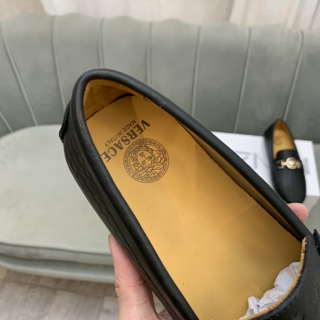 Giày lười nam cao cấp da thật VERSACE thiết kế sang trọng mang hơi hướng cổ điển đem đến sự thời thượng