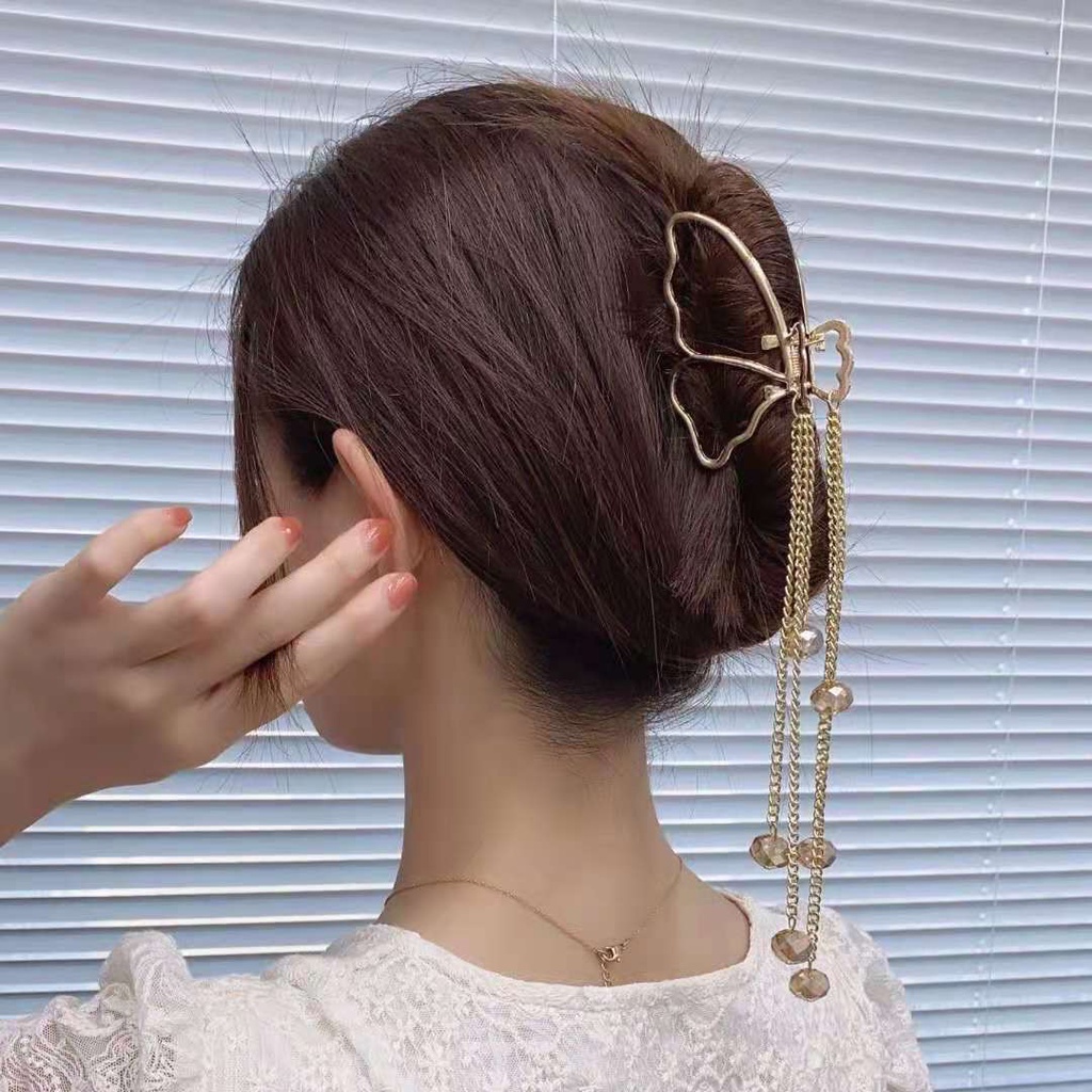 Kẹp Tóc Hình Bướm Phong Cách Retro Thanh Lịch