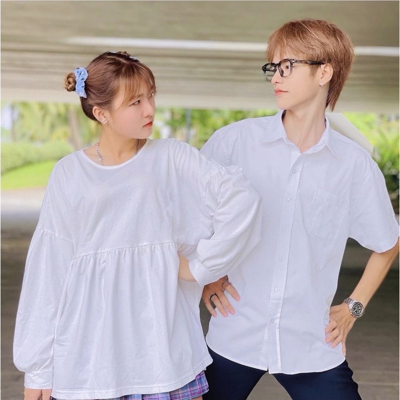 Áo babydoll rộng logo chữ (ảnh thật shop chụp kèm video)