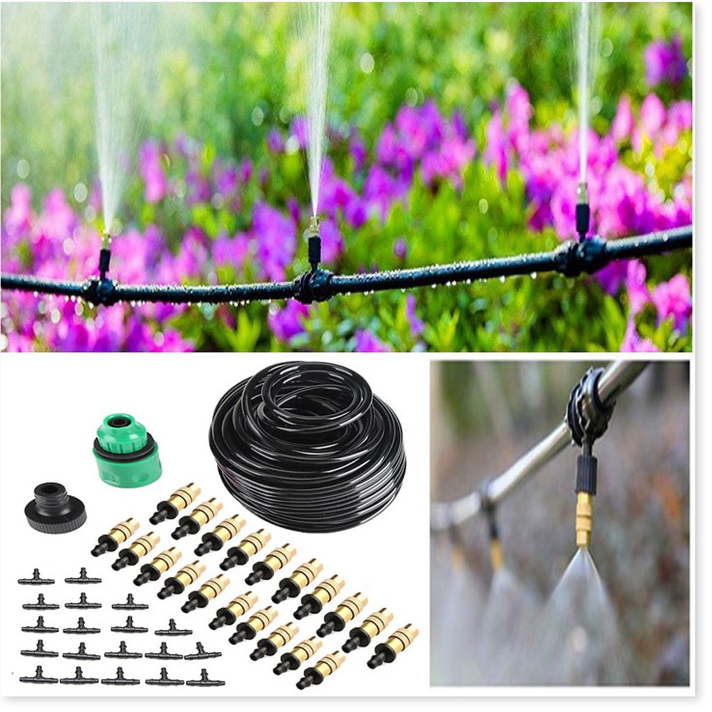 Bộ KIT Phun Sương Tưới Cây 20 Béc Bằng Đồng Tưới Lan, Cây Cảnh