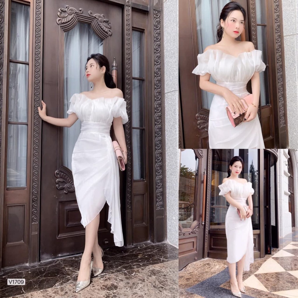 Đầm thiết kế chất liệu lụa hàn cao cấp hợp với các cô nàng tinh tế V1709_Adelashop.design [kèm ảnh thật] | BigBuy360 - bigbuy360.vn