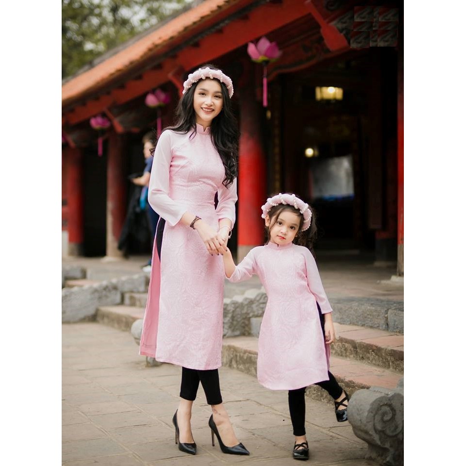 Rập áo dài cách tân bé gái