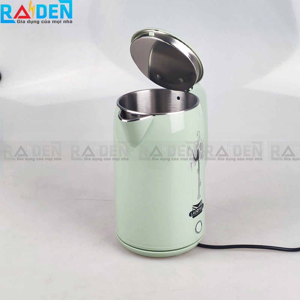 [HÀNG CHÍNH HÃNG] Ấm siêu tốc 2 lớp 2.5L Ladomax HA-887 lòng inox 304 nguyên khối, đun nước sôi nhanh