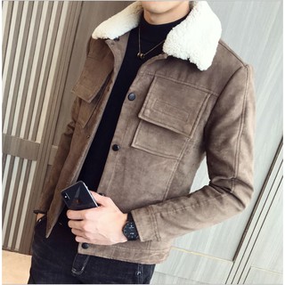 Áo Khoác Nam Da lộn Mềm Mịn Bao Chất - Áo khoác nam mẫu mới nhất 2021