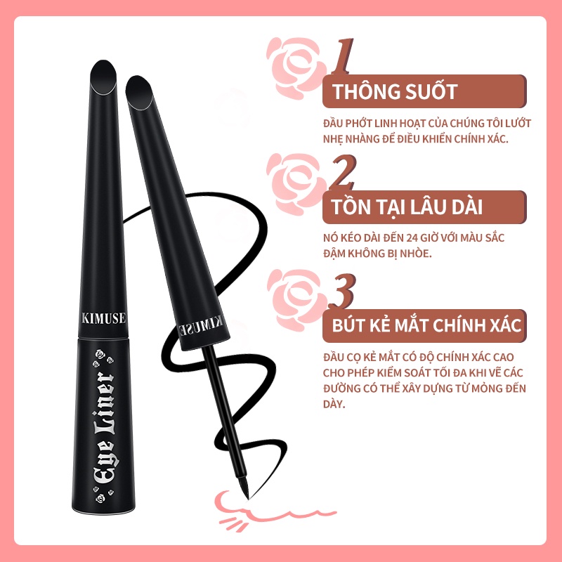 Bút kẻ mắt nước KIMUSE 24H lâu trôi dành cho người mới tập trang điểm 20g
