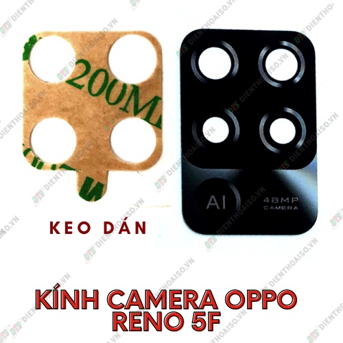 Mặt kính camera oppo reno 5f có sẵn keo dán