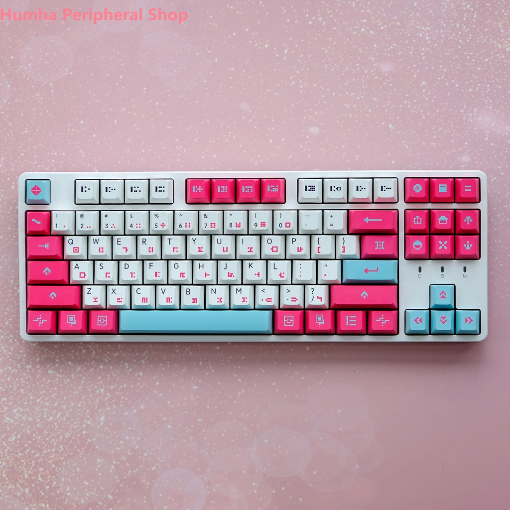 Humha Nắp Phím Cơ Chất Liệu PBT Nhuộm Màu Cherry profile Cá Tính