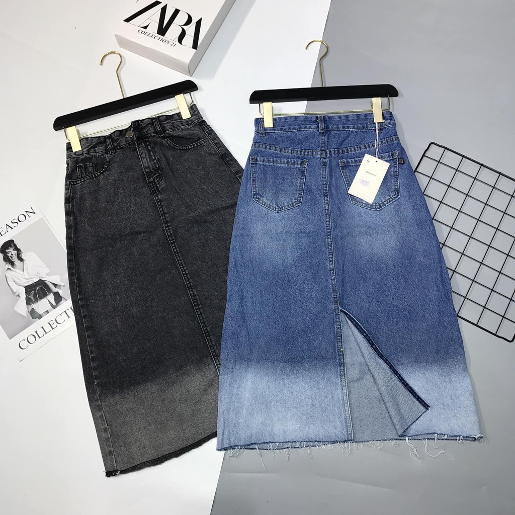 Chân váy jean xẻ sau mã 34+35 (kèm ảnh thật,video) | BigBuy360 - bigbuy360.vn