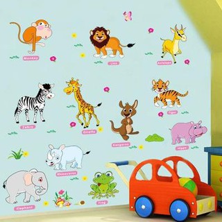 Decal sticker dán tường - Vườn Thú Tiếng Anh 2