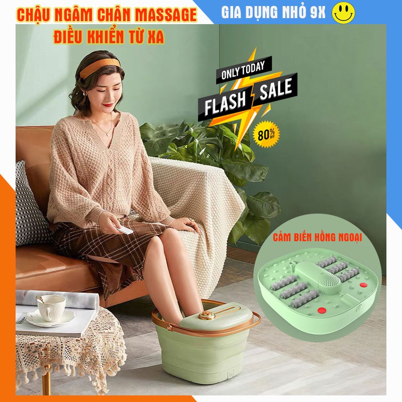 Chậu ngâm chân massage điều chỉnh nhiệt độ hồng ngoại, chậu ngâm chân điều khiển từ xa