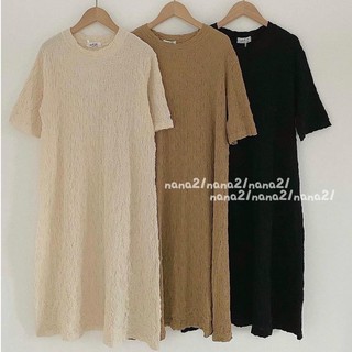 Váy suông đũi nhăn 3 màu đầm dáng suông chất đũi nhăn dáng xoè