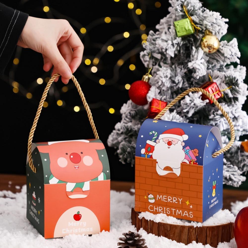 Set 6 Hộp Đựng Kẹo Tự Làm Trang Trí Giáng Sinh