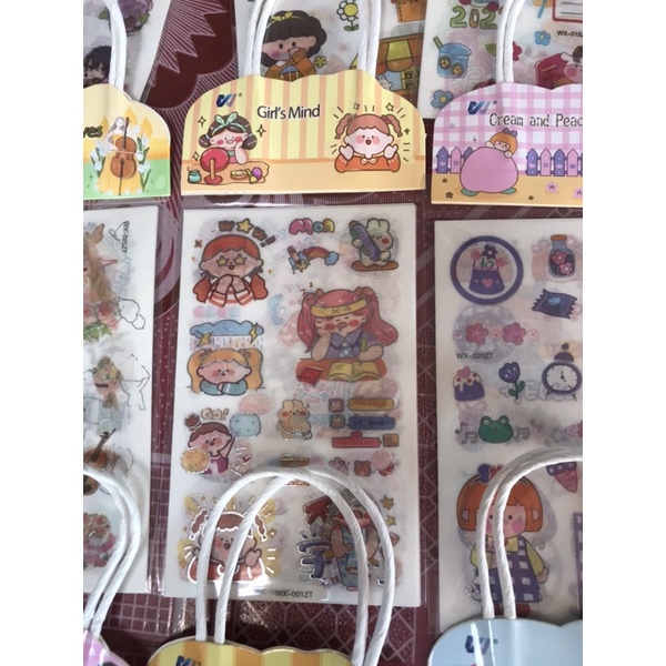Túi 4 tấm sticker cute