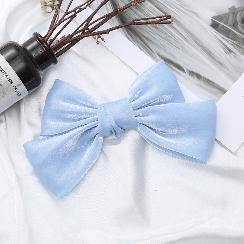 Kẹp Tóc Hình Nơ Cỡ Lớn Đính Ngọc Trai Giả Dễ Thương Cho Nữ