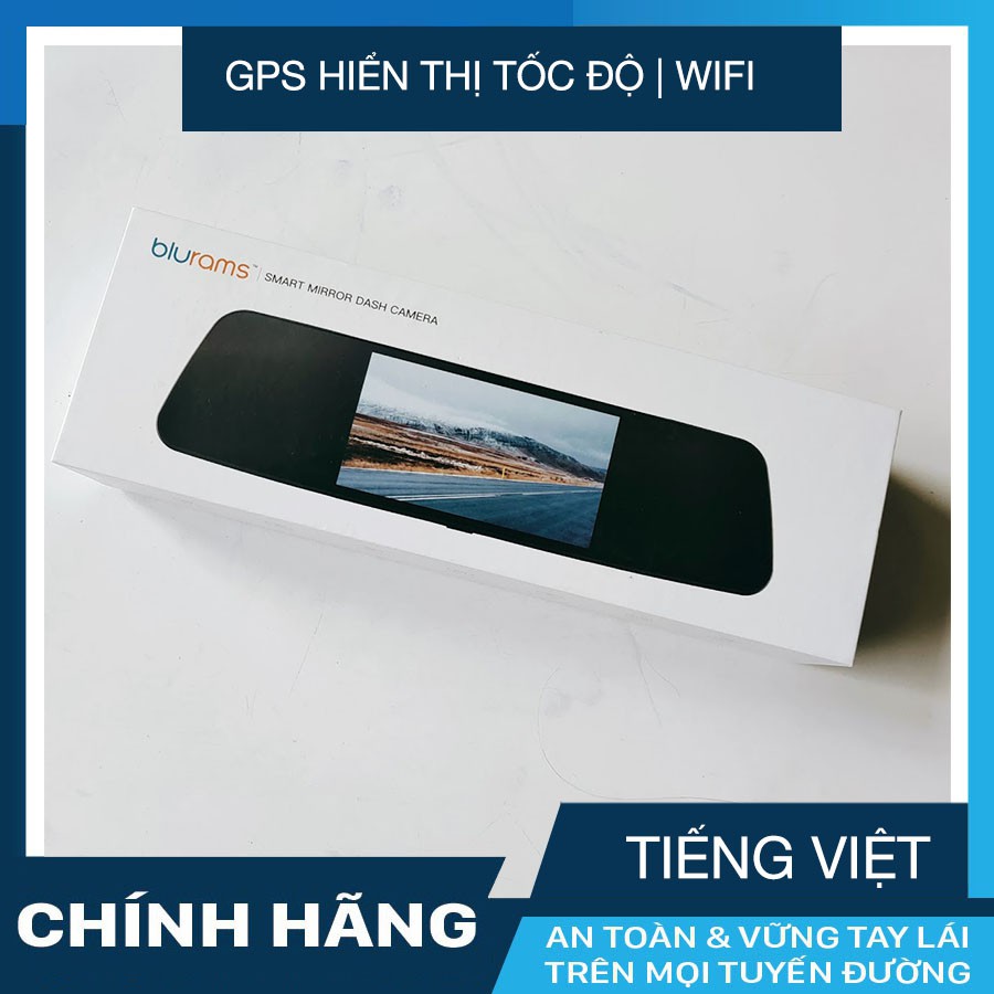 CAMERA HÀNH TRÌNH TRÊN GƯƠNG BLURAMS 2 MẮT GPS ADAS WIFI + THẺ NHỚ 32GB | BigBuy360 - bigbuy360.vn