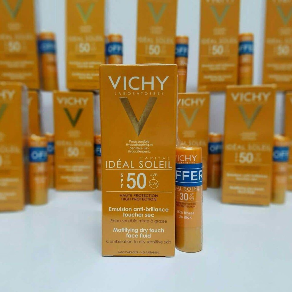 [Quà tặng] Kem chống nắng Vichy Emulsion tặng son SPF 50