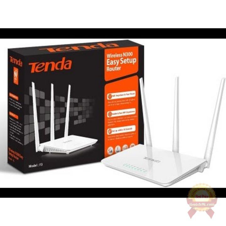 Router phát wifi Tenda F3 3 râu anten 300Mbps N300 5dBi – Bảo hành 24 tháng bộ định tuyến không dây