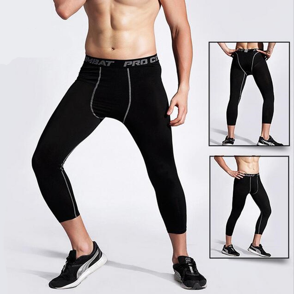 Quần legging nam ôm chân co giãn tiện dụng khi tập gym