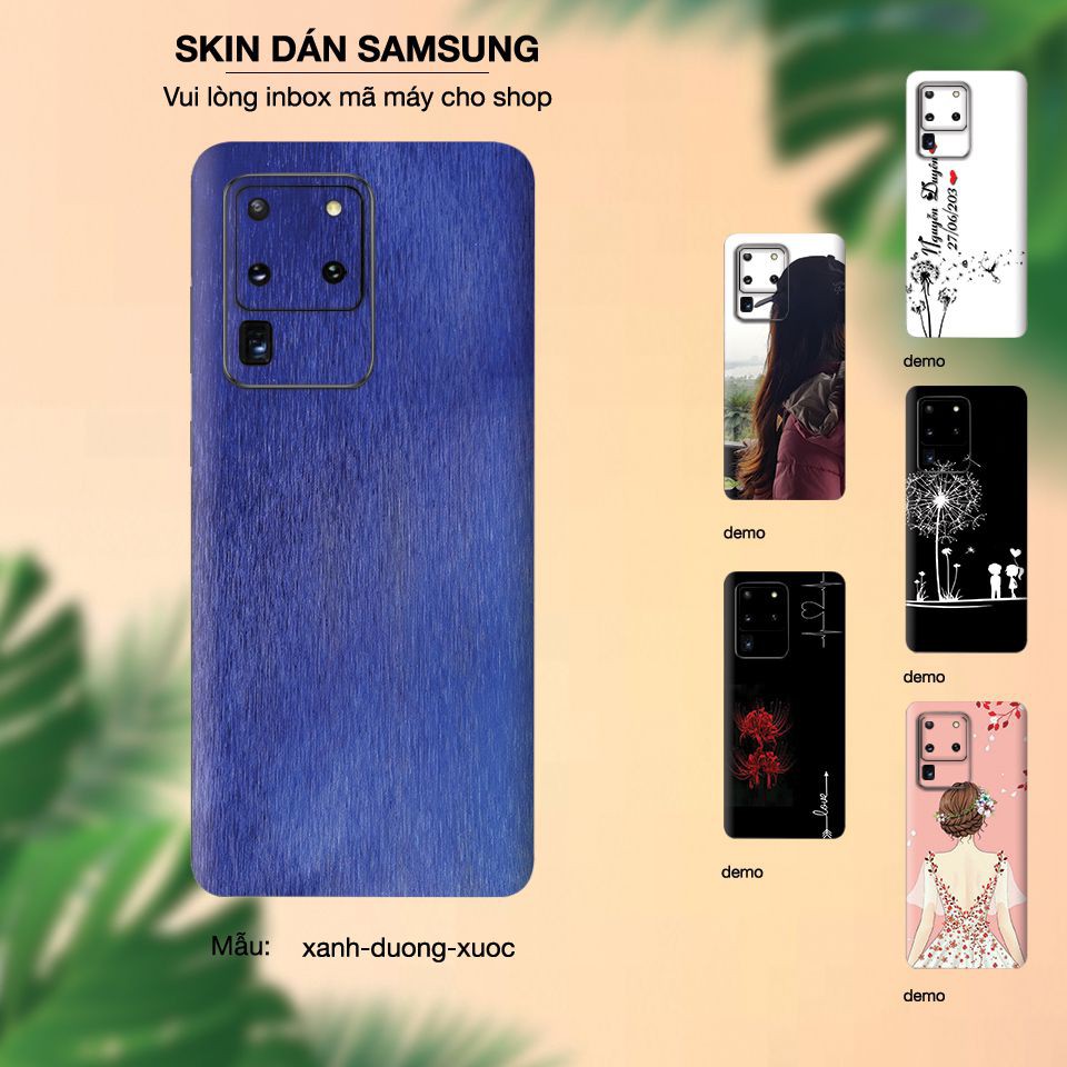 Miếng dán skin cho các dòng điện thoại Samsung A70 - A80 - A90 in màu trơn cực đẹp