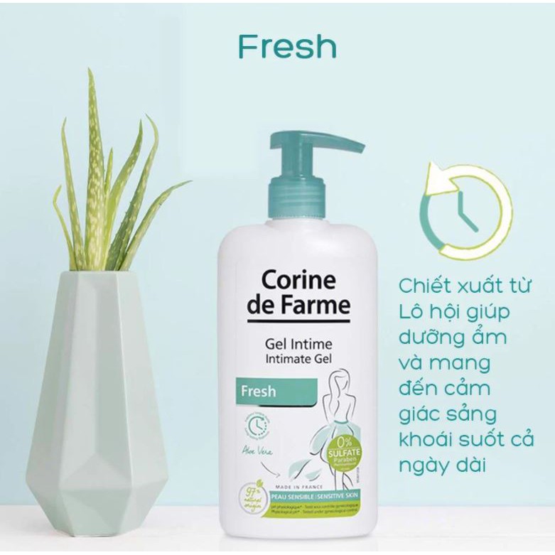 Dung Dịch Vệ Sinh Phụ Nữ Giúp Làm Sạch Nhẹ Nhàng Corine De Farme Intimate Gel [che tên sản phẩm khi giao hàng]