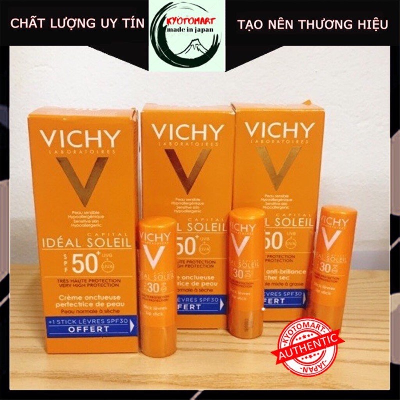 Kem chống nắng Vichy kèm son dưỡng