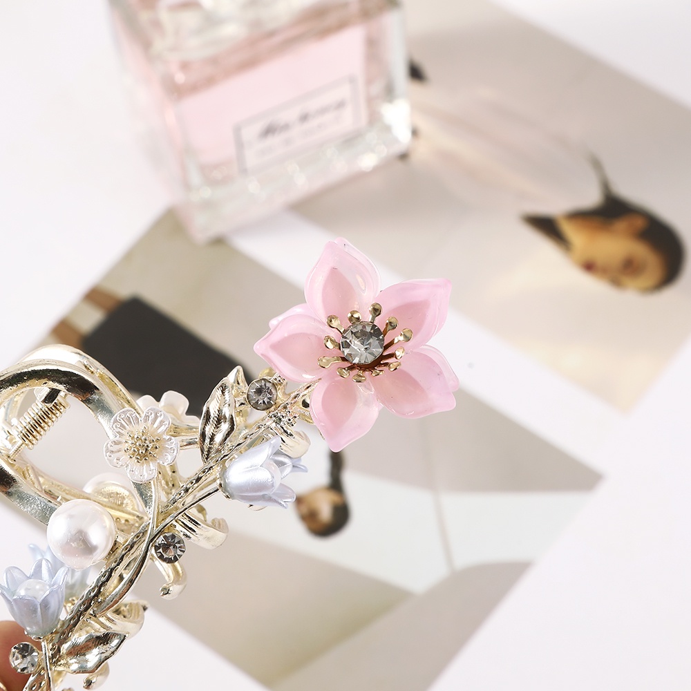 Kẹp tóc HAIMEIKANG đính đá và ngọc trai thời trang Hàn Quốc