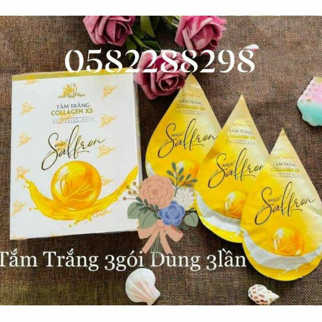 [GIÁ SỈ ] HỘP 3 GÓI TẮM TRẮNG COLLAGEN X3