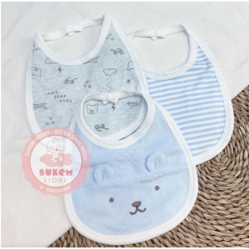 Set 3 yếm Momcare cao cấp cho bé mẫu mới 2021...