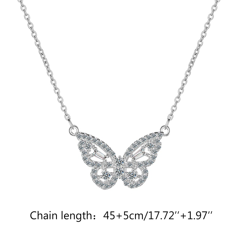 Vòng cổ Mặt Hình Bướm Đính Đá Lấp Lánh