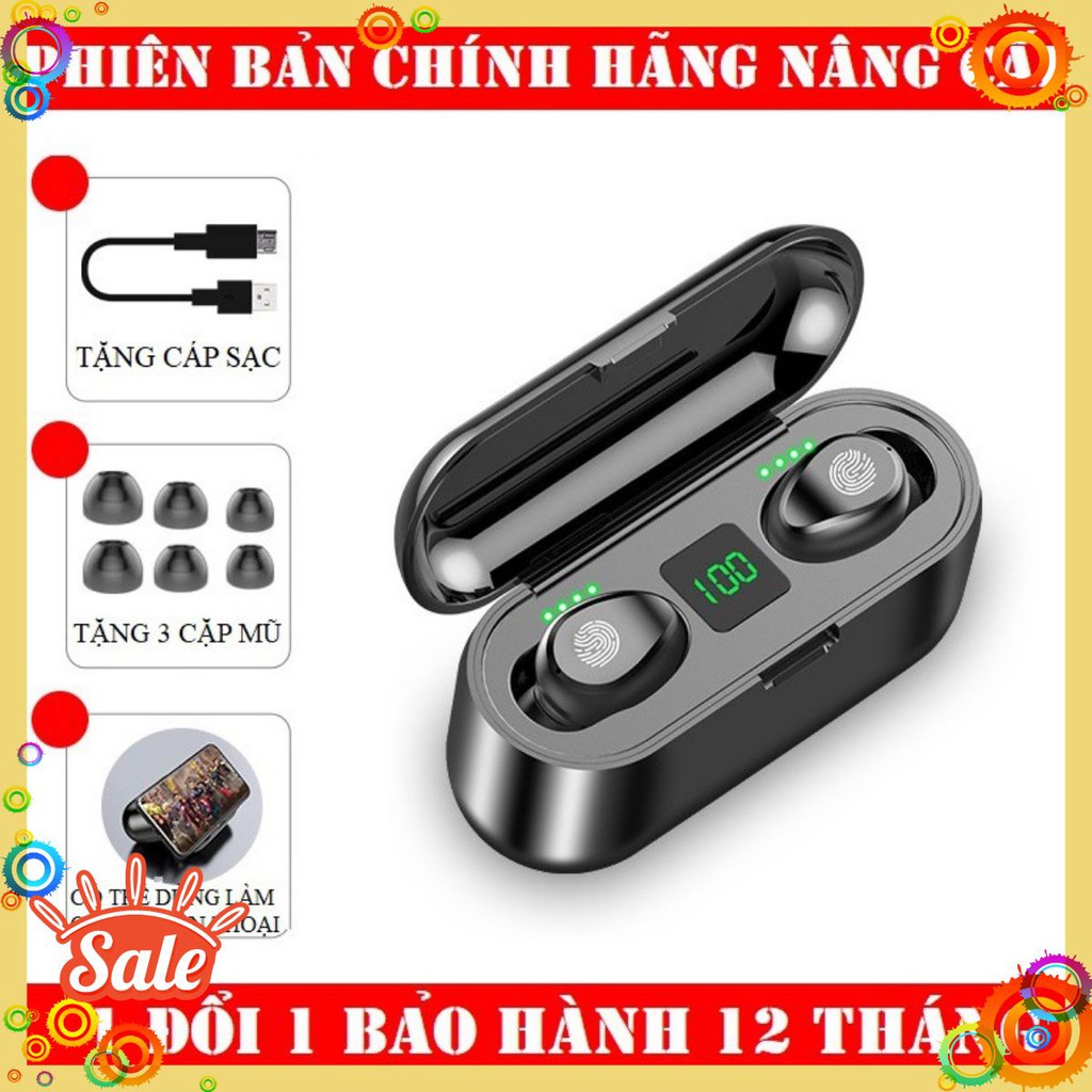 Tai Nghe Bluetooth Không Dây Amoi F9 Nút Cảm Ứng Kiêm Pin Sạc Dự Phòng kdphuc_shop09