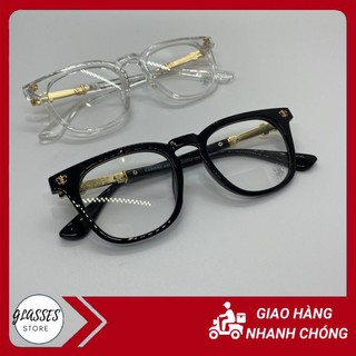 [FREESHIP]Gọng kính cận nam nữ CHROME HEARTS dáng vuông cao cấp, Chất Liệu Kim Loại Thời Trang GKC01